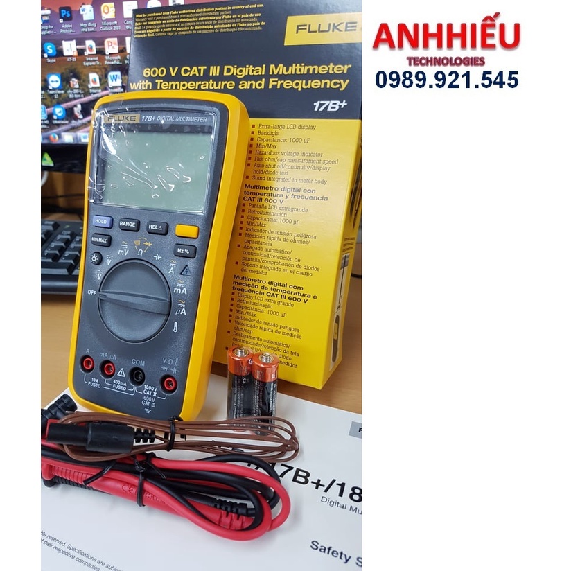 Đồng hồ vạn năng Fluke 17B+ dây Taiwan