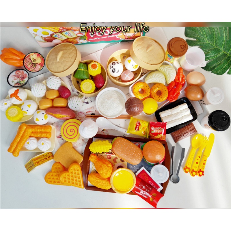 Đồ chơi giáo dục BeThongMinh bộ nhà bếp nấu ăn 88 chi tiết nhựa ABS giáo dục màu sắc hình khối cho bé