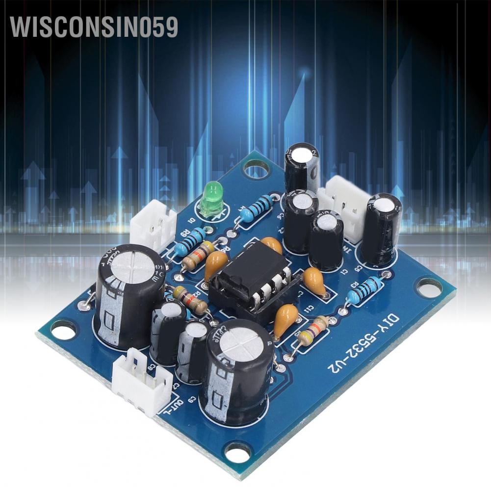 Wisconsin059 Bảng mạch tiền khuếch đại PCB Bảng điều khiển đơn phía trước Bảng điều khiển kép Thiết kế 5 lần Độ phóng đại 12‑35V