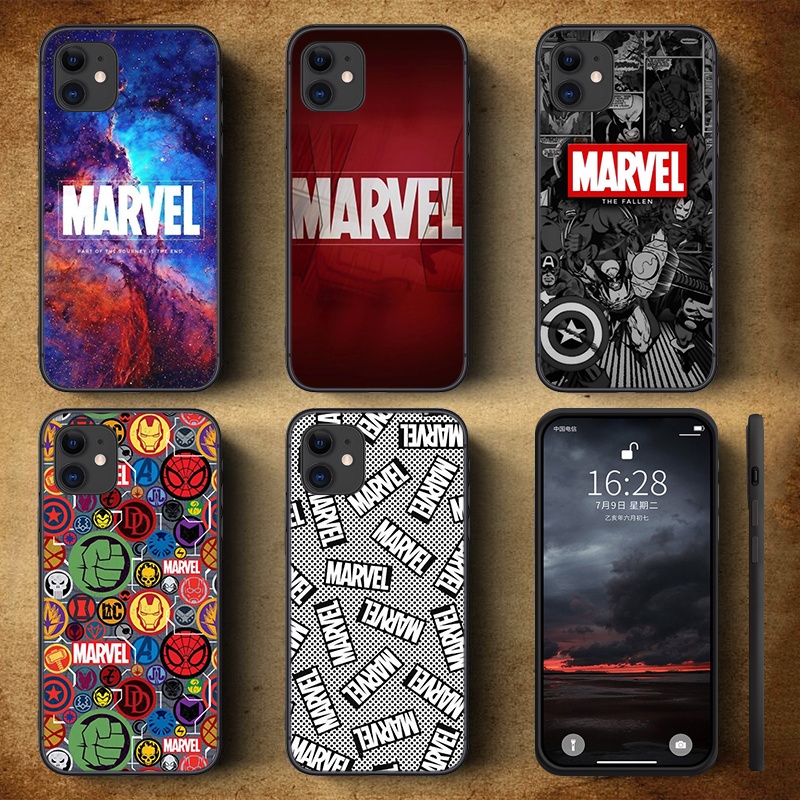 Ốp điện thoại tpu silicon mềm in hình Marvel 53GUY thích hợp cho iPhone 6 6S 7 8 Plus X XS XR 11 Pro Max