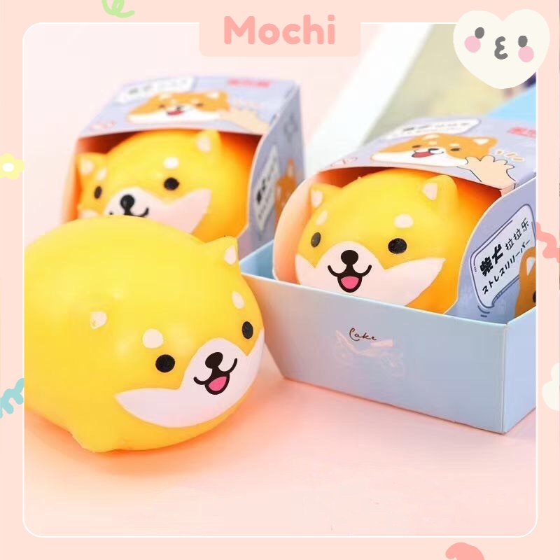 Squishy hình chú chó shiba đồ chơi giảm căng thẳng, stress – Mochi store