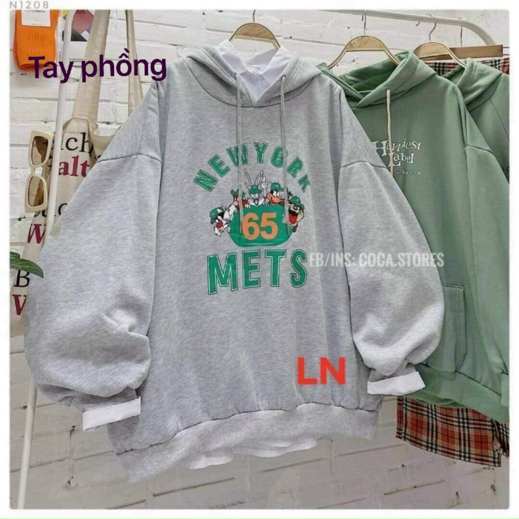 ( Hình thật ) Áo Khoác Cánh Dơi In NEWYORK Form Rộng Siêu Xinh