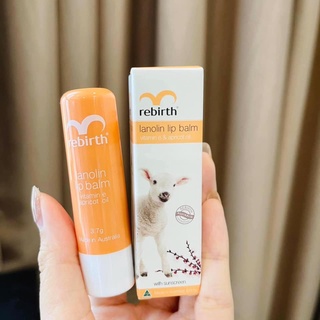 Son dưỡng ẩm nhau thai cừu Rebirth Lanolin Lip Balm with Vitamin E & Apricot Oil
