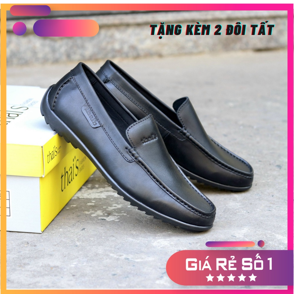 Giày lười nam da bò cao cấp, nhập Thái Lan Full hộp, bảo hành 2 Năm, mã SP TH01K, Thai Fashion Store