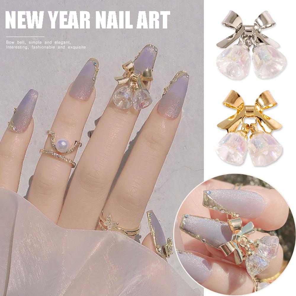 Phụ Kiện Trang Trí Móng Tay DIY Mừng Năm Mới Xinh Xắn Đáng Yêu|Dây Xích Đính Chuông Trang Trí Móng Tay Sang Trọng
