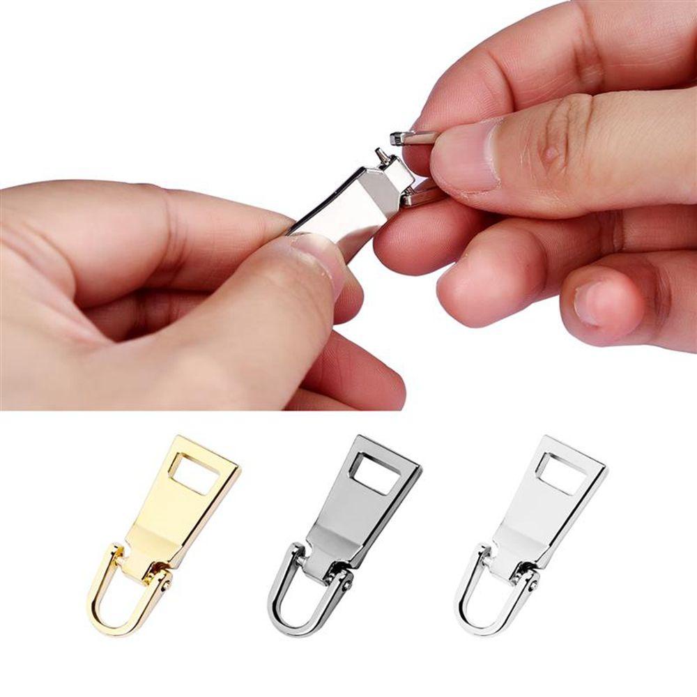 1 Dụng Cụ Kéo Khóa Zip Bằng Kim Loại Có Thể Tháo Rời Tiện Dụng Cho Ba Lô / Áo Khoác / Tab