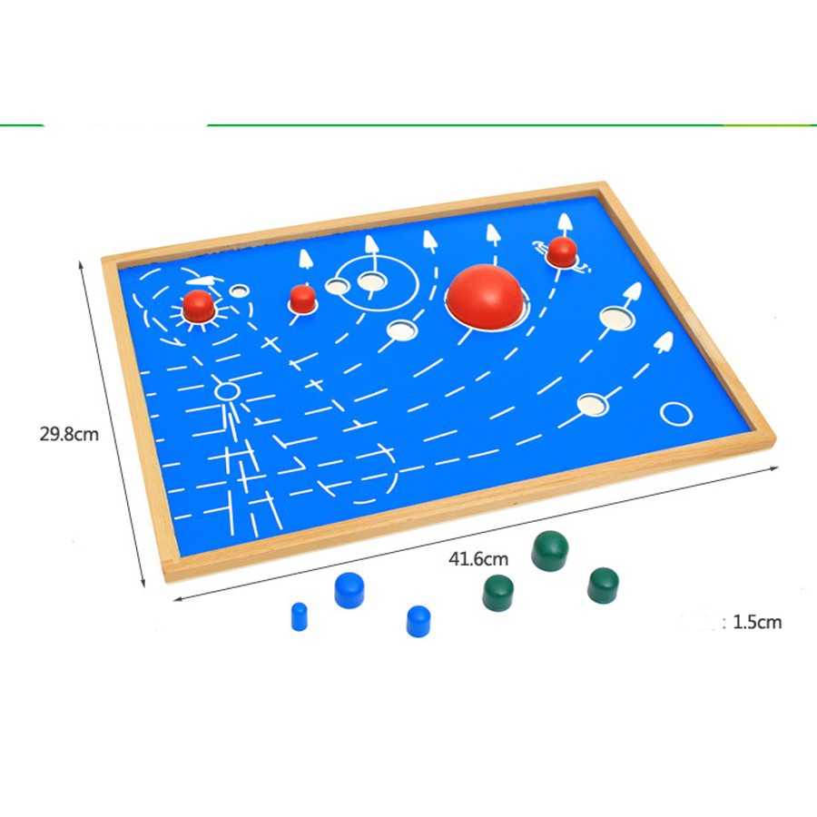 Bảng ghép 9 hành tinh Hệ mặt trời - Giáo cụ Montessori