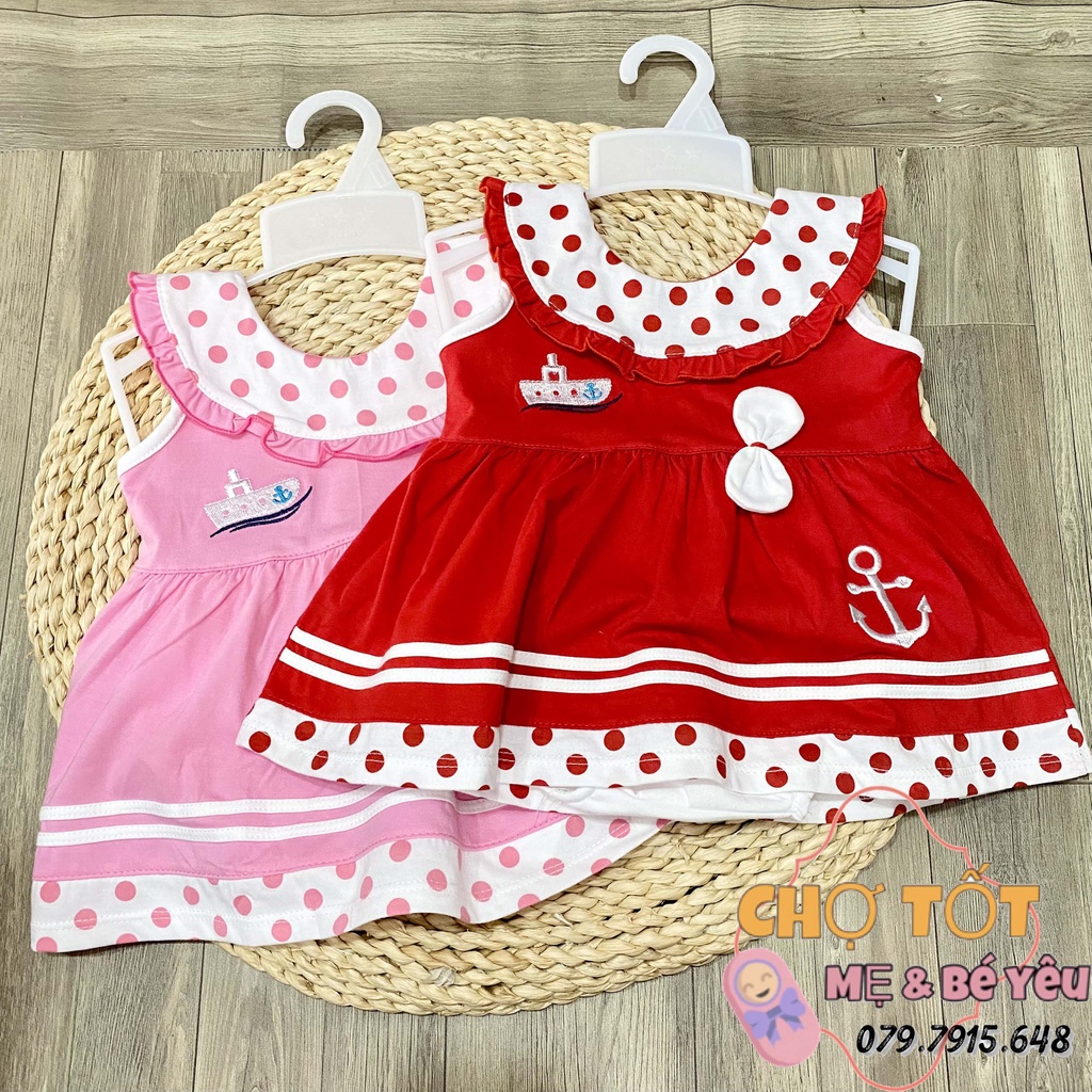 Set đầm thun kèm quần chip bé sơ sinh-10kg