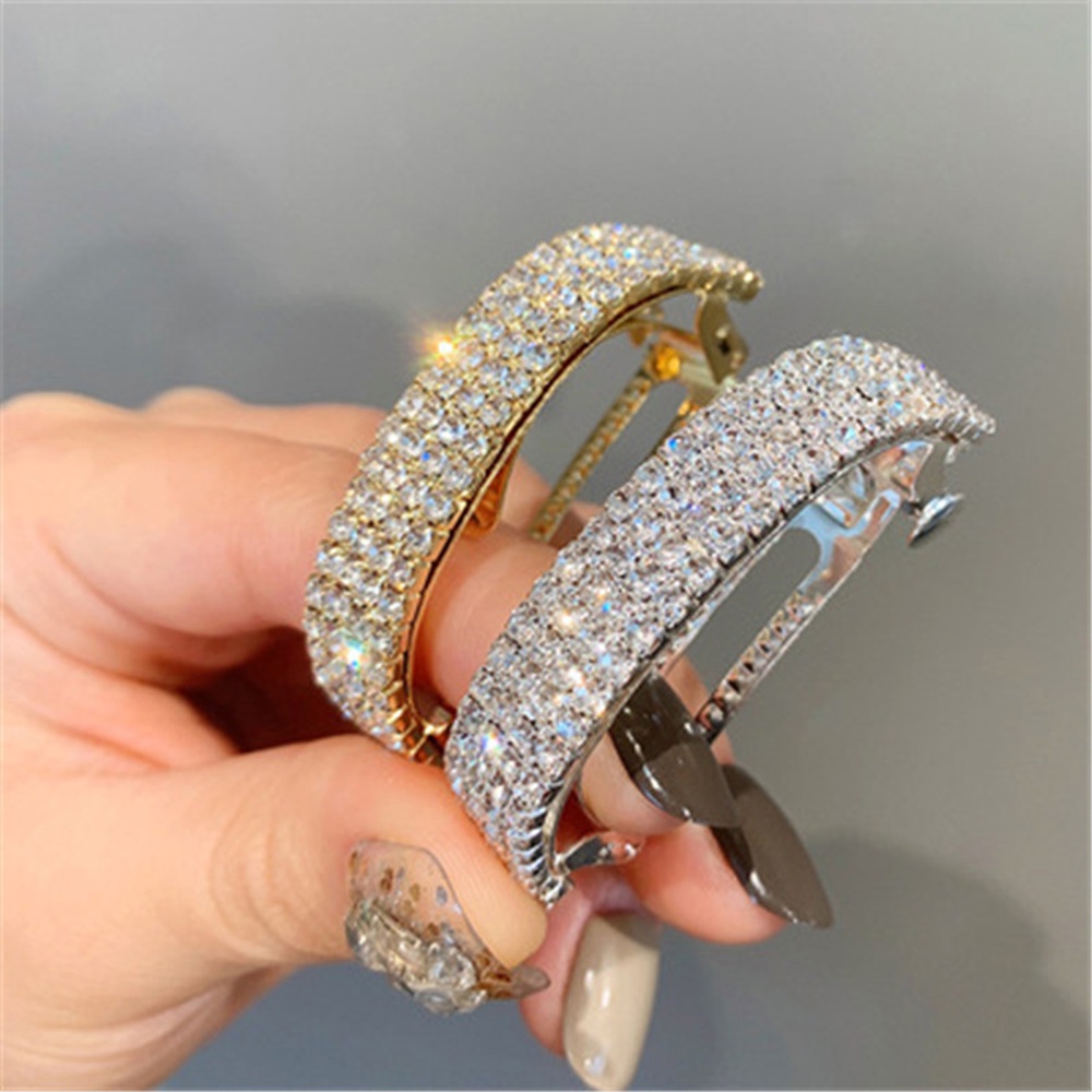 Kẹp tóc đuôi ngựa đính đá tinh tế dễ phối đồ