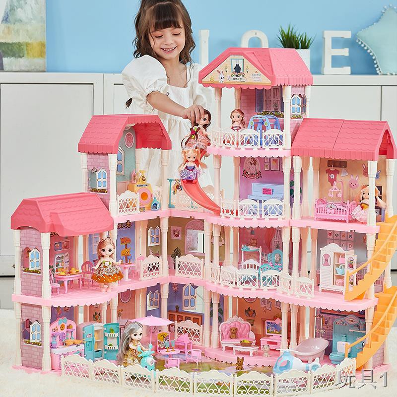 ♀▩Nhà búp bê công chúa đồ chơi gái biệt thự lâu đài ngôi nhỏ bé hơn quà sinh nhật Barbie1
