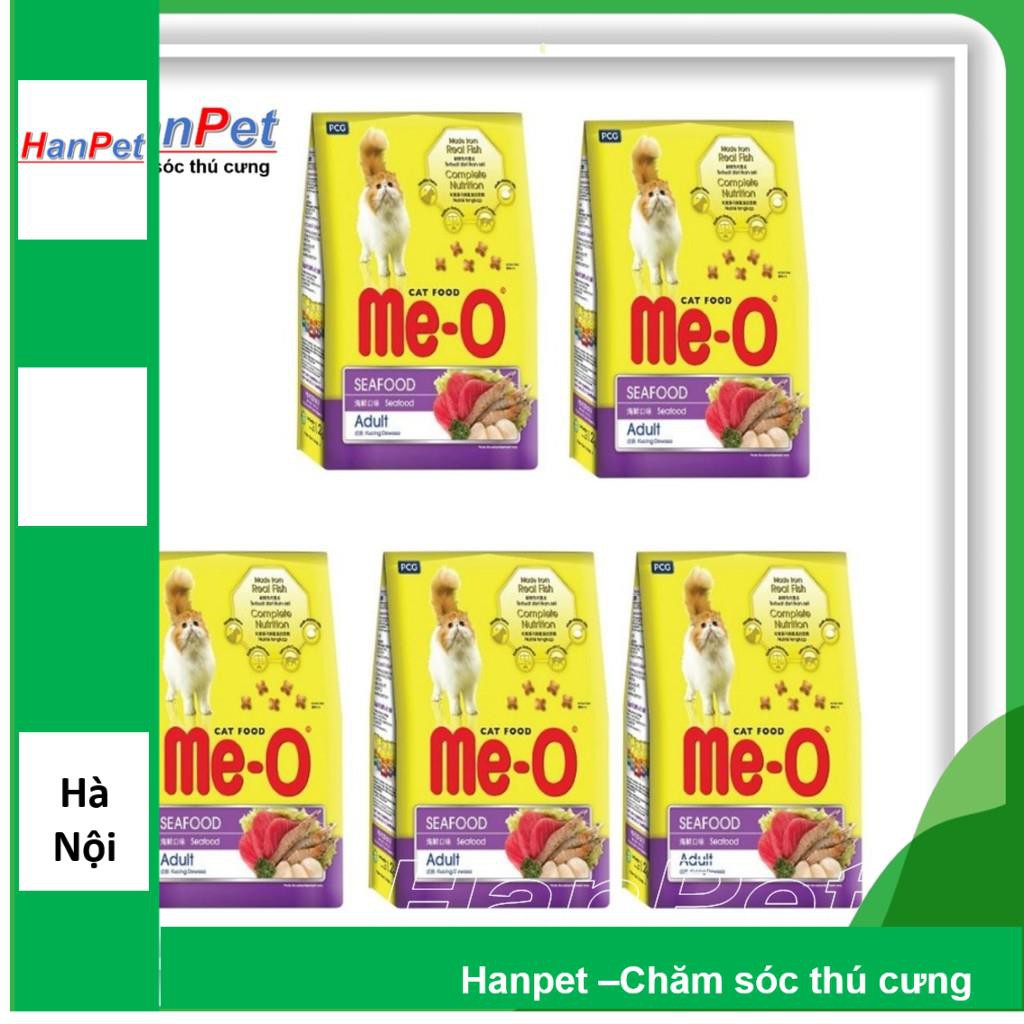 HN- COMBO 5 gói thức ăn dạng hạt cho mèo lớn ME-O 350gr thức ăn mèo trưởng thành