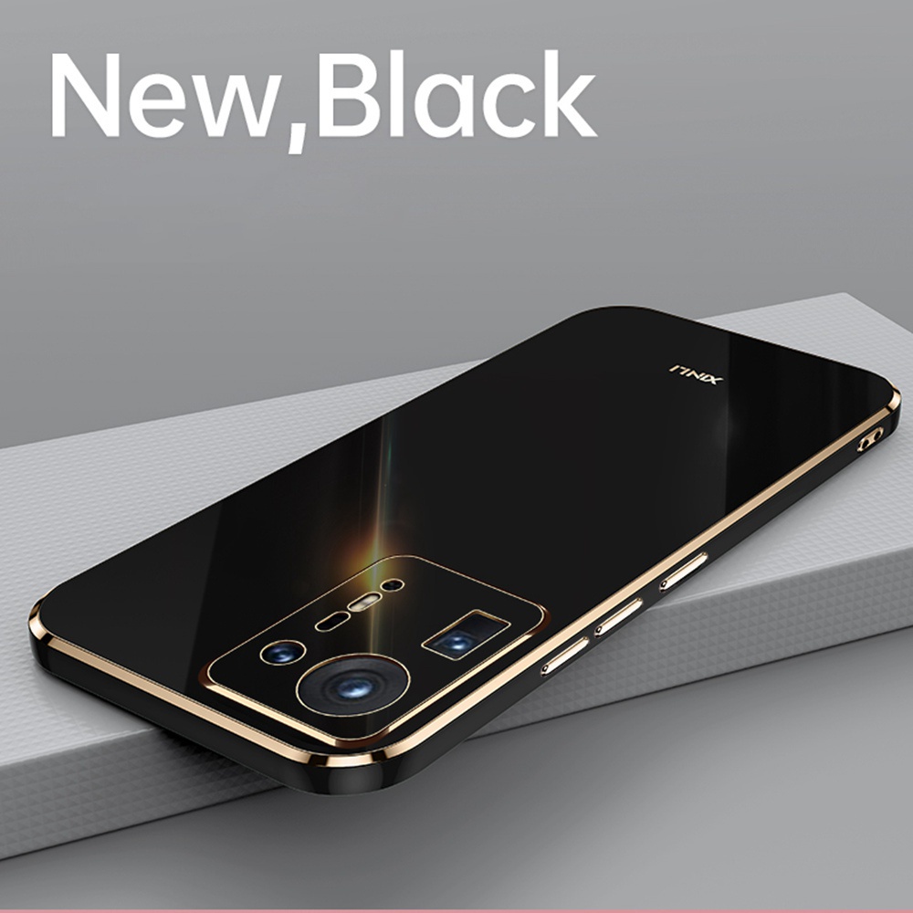 Sang Trọng Ốp Điện Thoại Tpu Silicon Mềm Mạ Vàng 6d Bảo Vệ Camera Cho Xiaomi Mi Mix 4 Xiomi Mi Mix4