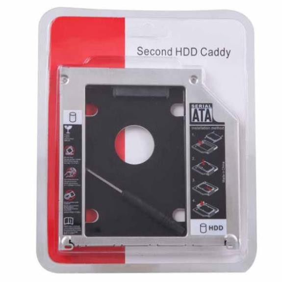 Caddy Bay Mỏng 9.5Mm Chuẩn Sata 3 Chất Liệu Vỏ Nhôm Tản Nhiệt Tốt