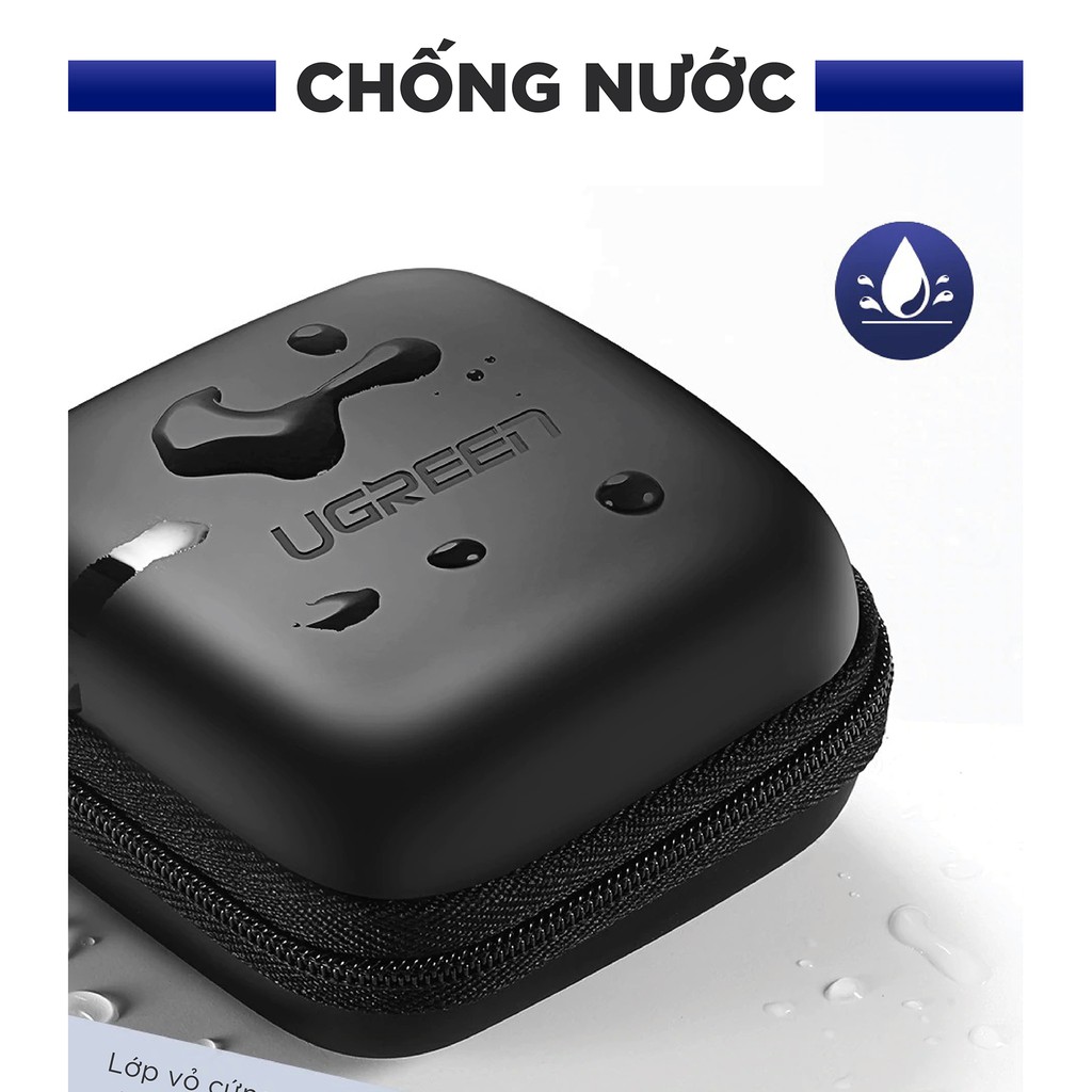 [Mã ELHACE giảm 4% đơn 300K] Hộp đựng tai nghe thẻ nhớ cáp USB chống sốc chống nước UGREEN 40816