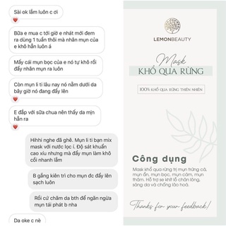 BỘT KHỔ QUA RỪNG LEMON MASK HANDMADE