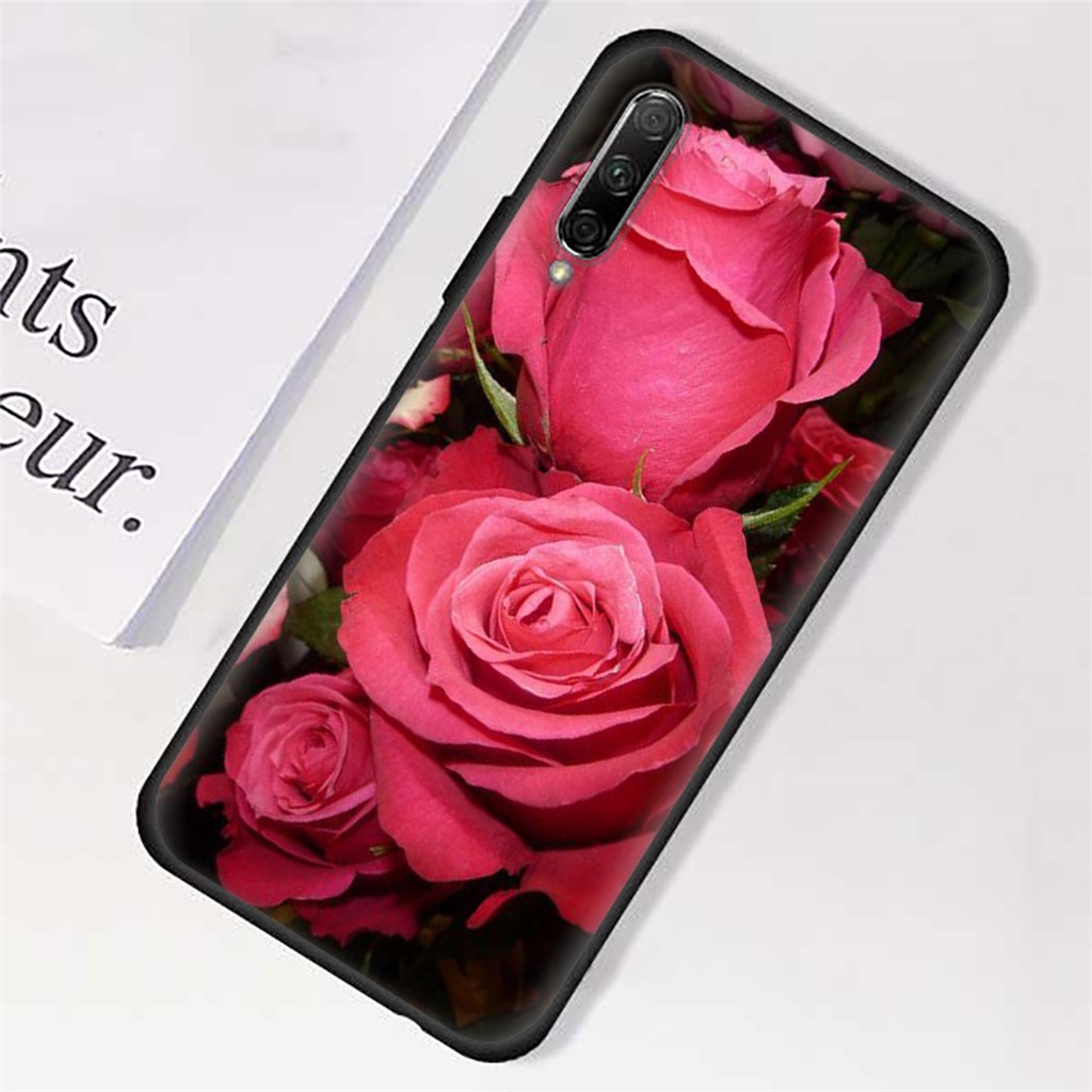 Ốp Điện Thoại Họa Tiết Hoa Hồng Đỏ Xinh Xắn Chống Rơi Cho Huawei Nova 2i 3 3i 4E 5T 2 Lite Y7 Y9 Prime 2019 Kk26