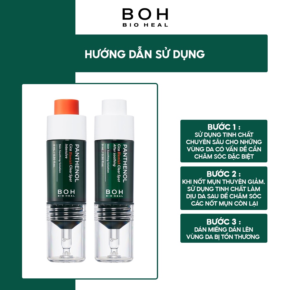 Bộ Sản Phẩm Chăm Sóc Da Mụn BIOHEAL BOH Panthenol Cica Blemish Clear Spot 9ml* 2 (NEW)