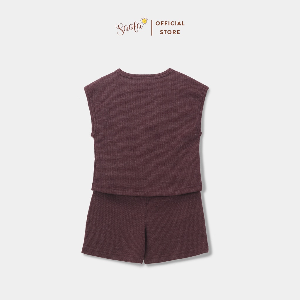 Bộ Áo Quần Waffle Thoáng Mát Cho Bé Mặc Hè - MASON SET - SEW001 - SAOLA KIDS CLOTHING
