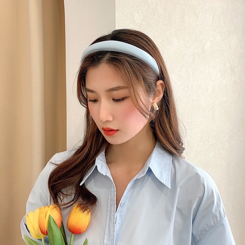 Băng đô Smileday xốp dày màu macaron phong cách Hàn Quốc thời trang dành cho nữ