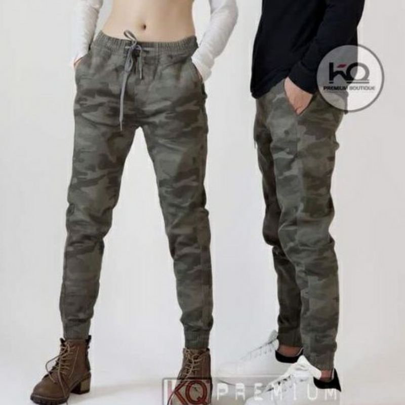 Quần jogger kaki rằn ri cao cấp co giãn tốt unisex