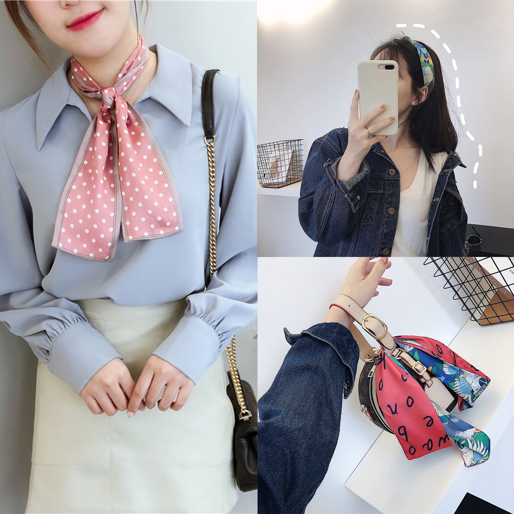 Khăn Tay Dài 98cm In Hoạ Tiết Thời Trang Cho Nữ