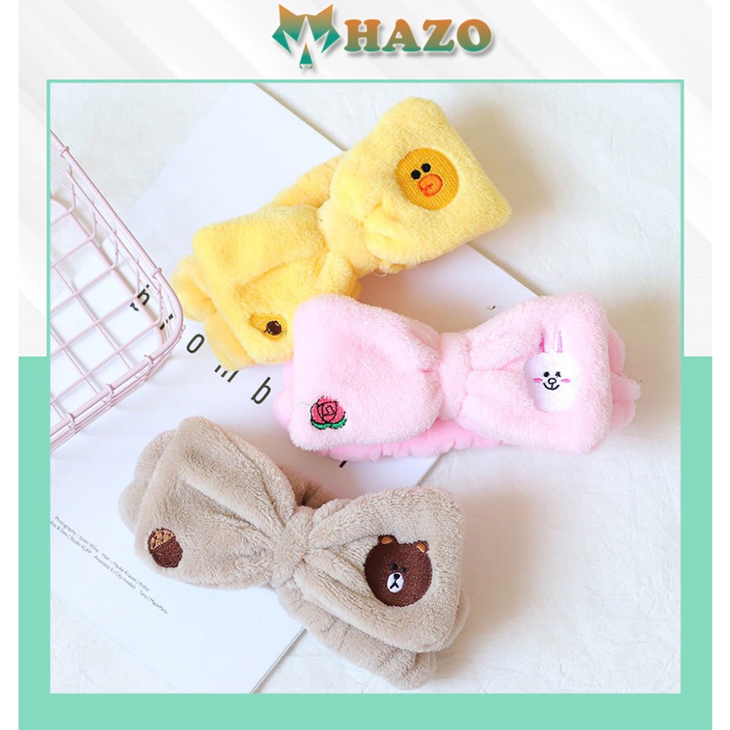 Băng Đô Cao Cấp Con Vật Hoạt Hình 291 Gấu Brown Thỏ Và Vịt Vàng Siêu Hot - Hazo