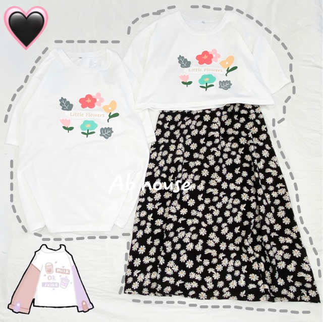 Váy Hoa Cúc Hoạ Mi-Daisy Shirt Ulzzang | BigBuy360 - bigbuy360.vn