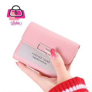 [Hot Sale] Ví Cầm Tay Ví, Bóp Nữ Mini Bằng Da 5 Màu Đỏ, Xám, Hồng, Đen Siêu Cute, Rẻ TX0046-49