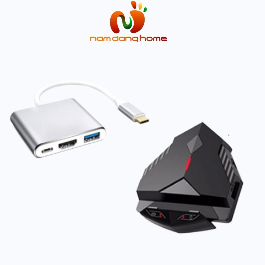 Bộ chuyển đổi Lingzha 2 pro + combo bàn phím chuột GK103 + Cáp type C to HDMI / Bộ chuyển đổi game MEIYING-M1