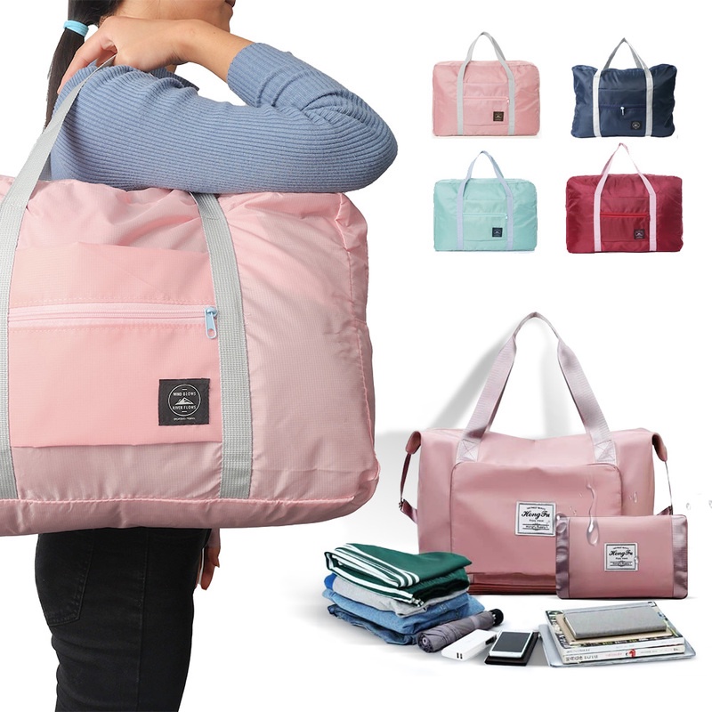 Túi Du Lịch Nylon Gấp Gọn Chống Thấm Nước Sức Chứa Lớn Mẫu Mới Dành Cho Nam Và Nữ