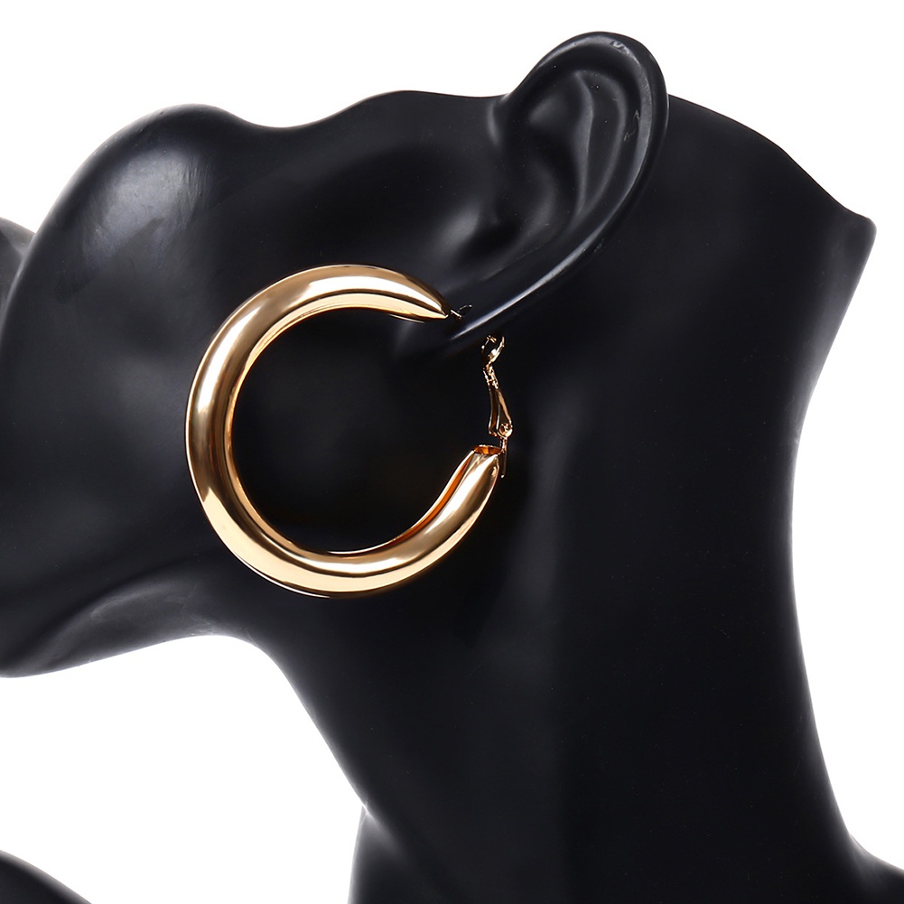 Hoa tai hợp kim dáng tròn xinh xắn trẻ trung