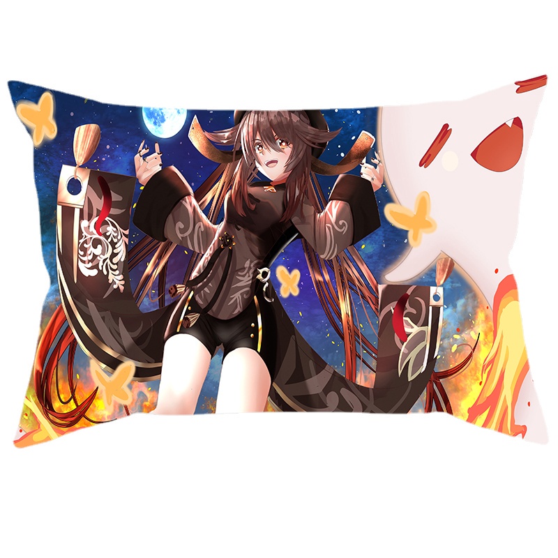 Vỏ Gối Đơn In Hình Nhân Vật Game Genshin Impact Dễ Thương Bằng Polyester