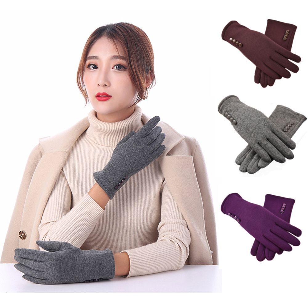 Găng Tay Nhung Thời Trang Thu Đông Có Thể Sử Dụng Màn Hình Cảm Ứng LAYOR1