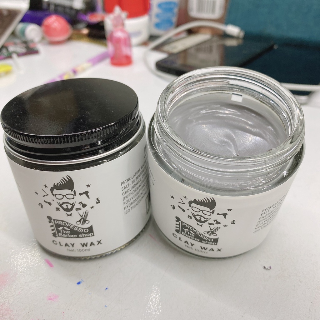 Sáp clay wax lọ thủy tinh - Phiên bản Barber