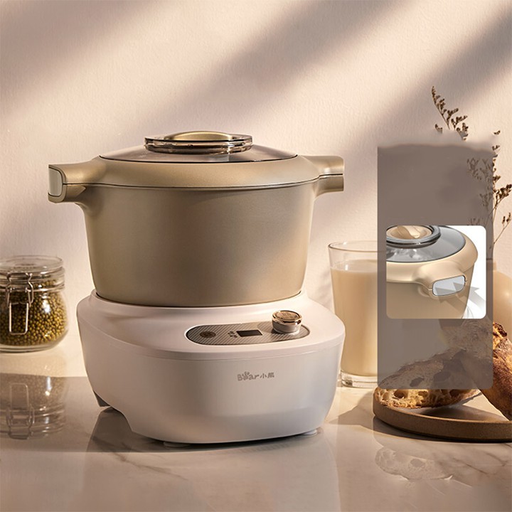 Máy Nhồi, Nhào Bột Tự Động Đa Năng Bear 5L - A50E2 Trộn Bột, Đánh Chả Quết