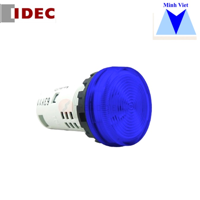 Đèn báo phẳng YW1P-1UQ Idec có thiết kế phẳng, liền thân, không có biến áp, kích thước 22mm