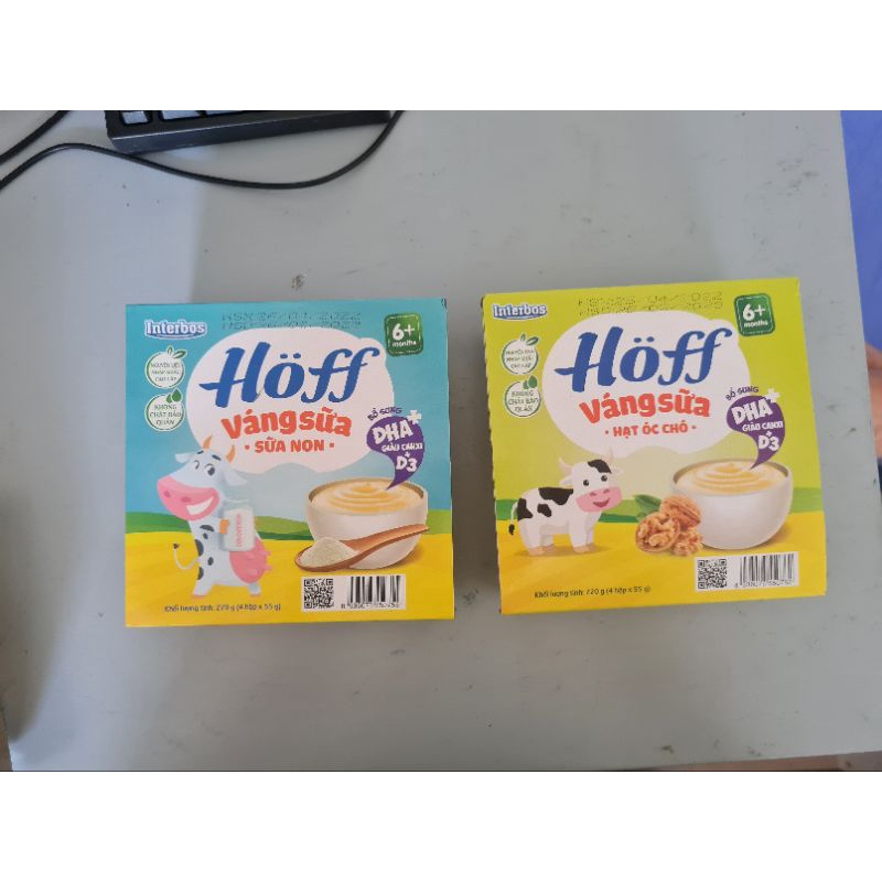 Váng sữa và sữa chua ăn Hoff (lốc 4 hộp x 55g) (date mới)