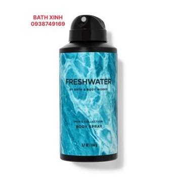 Xịt thơm khử mùi BBW FRESHWATER dành cho nam 104g