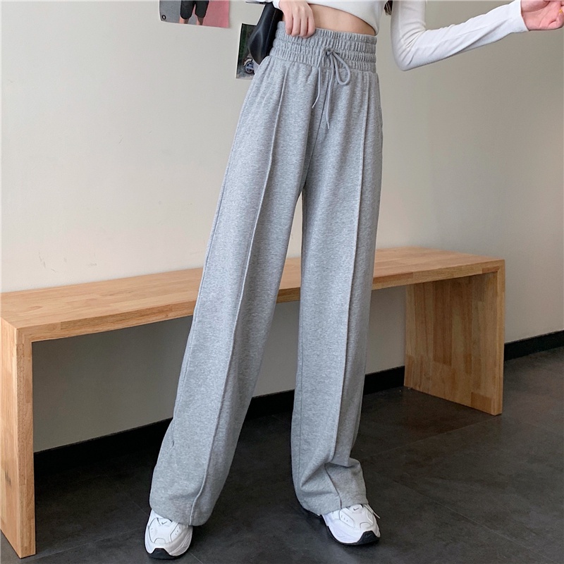 Quần dài lưng cao dáng rộng thiết kế mới năng động thời trang