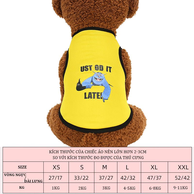 Quần Áo Chó Mèo - Áo Ba Lỗ Hình Doremon Cho Chó Mèo