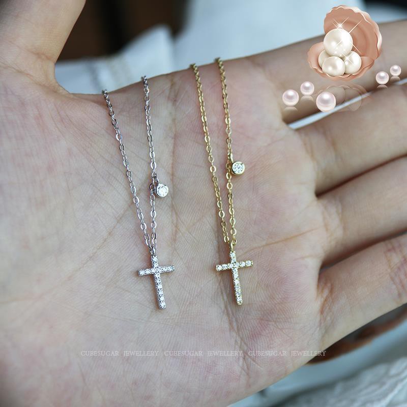 ▩۞925 sterling silver cross dây chuyền ý nghĩa cao của chuỗi xương đòn