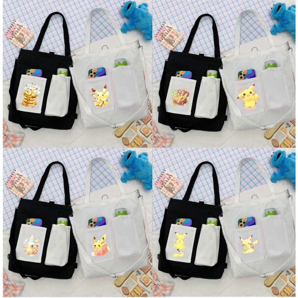 Túi Vải Tote Kiêm Balo doraemon TBL4 totoro vô diện chuột vàng shin  one piece sumikko jinbeisan kero CCS usagyu