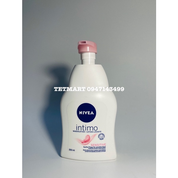 Dung Dịch Vệ Sinh Phụ Nữ Nivea Intimo 250ml lọ to dung tích lớn - Hàng chuẩn 100% Đức (Ảnh chụp thật từ Tetmart)