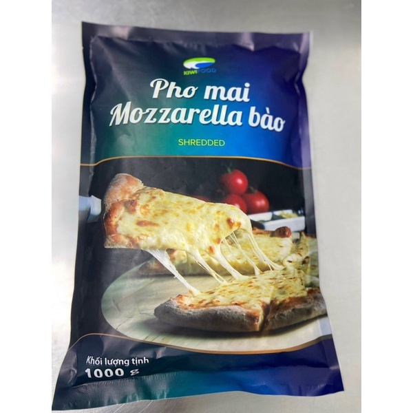 Phô mai bào sợi Mozzarella Kiwi food 1kg- ( Giao hàng Hà Nội)