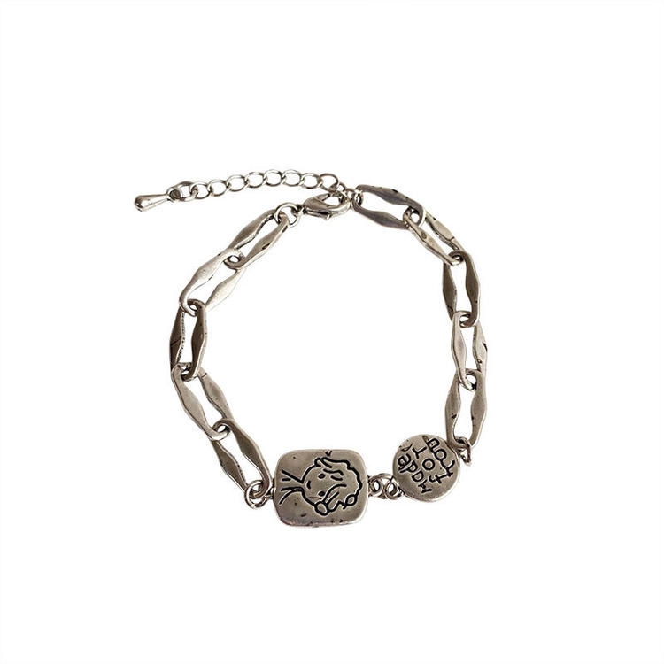 Vòng Tay Mặt Cười Phong Cách Hip Hop Hàn Quốc Cá Tính