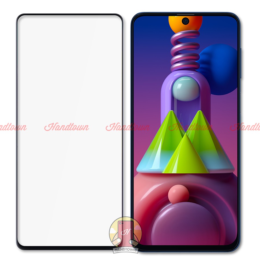 Cường Lực Full Màn Đen Full Keo Dành cho Samsung Galaxy M51 Không Chấm Li Ti Chống Trầy Xước Va Đập