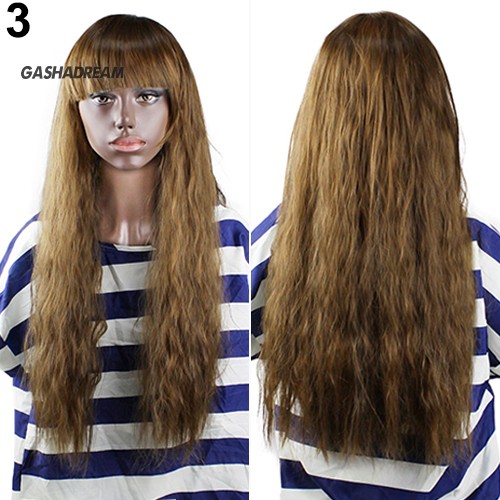 ♉Gd Fashion Women Lady Long Curly Wavy Hair Full Wigs Cosplay Party Hair Extension