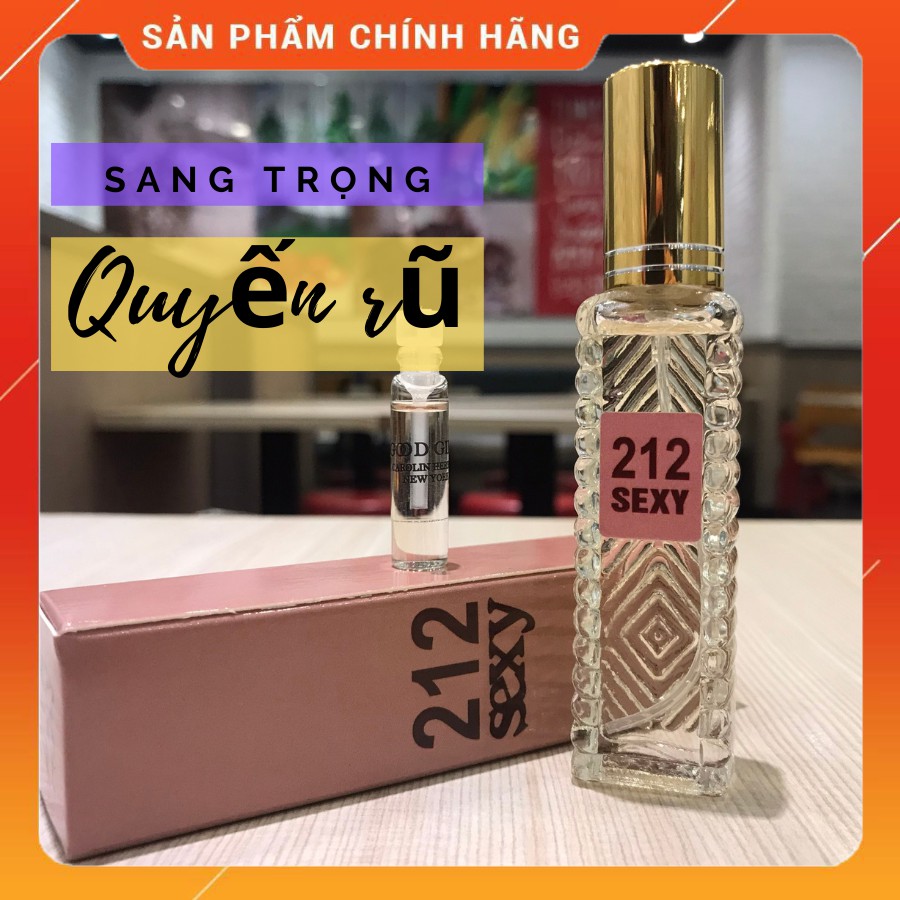 Nước Hoa mini 212 Sexy 6D 20ml Nước Hoa Thơm Lâu 12h Mùi Hương Sang Trọng Quyến Rũ, Bảo hành 12 tháng