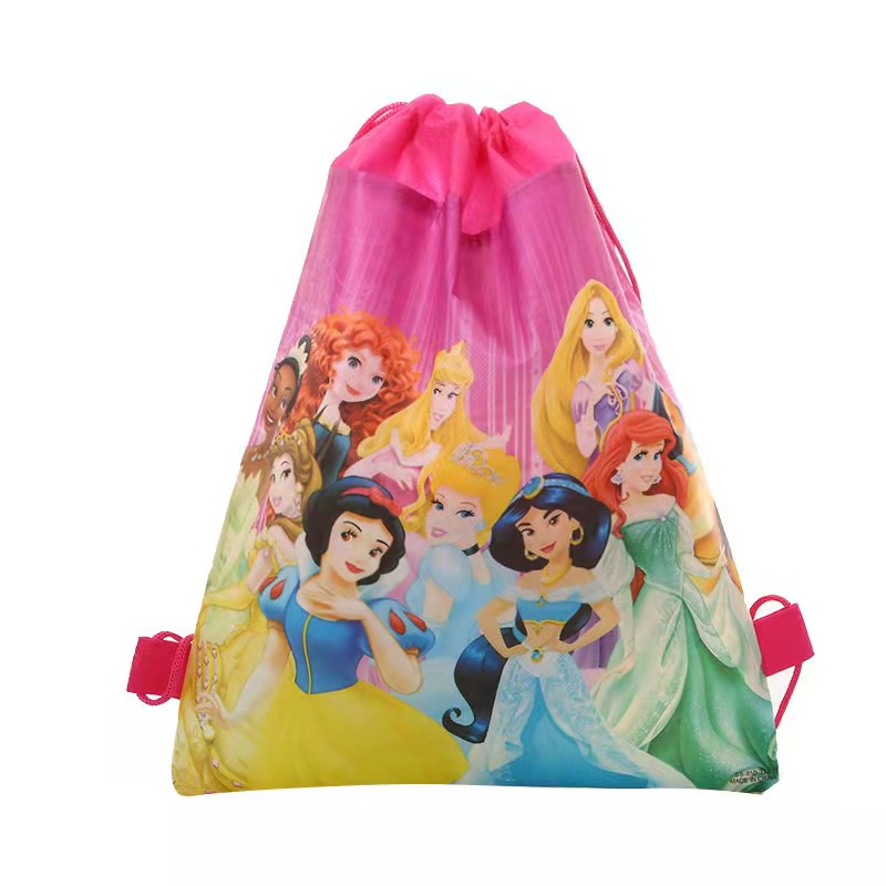 Túi Dây Rút Không Dệt Họa Tiết Hoạt Hình Frozen Cho Bé Gái