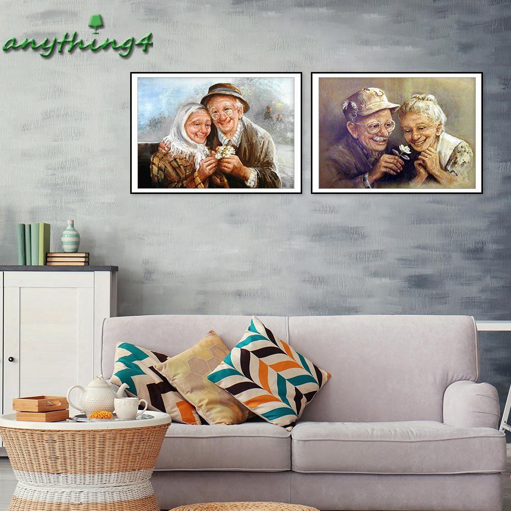 Bộ dụng cụ làm tranh đính đá 5D hình ông bà cụ trang trí nội thất | BigBuy360 - bigbuy360.vn